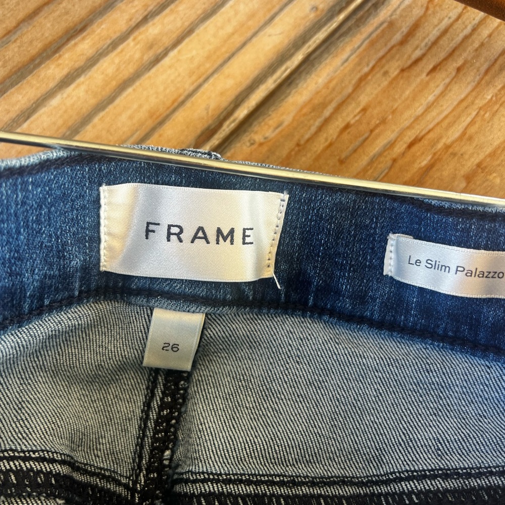 Frame Le Slim Palazzo Jeans with Front patch pockets 26 - Picture 11 of 11